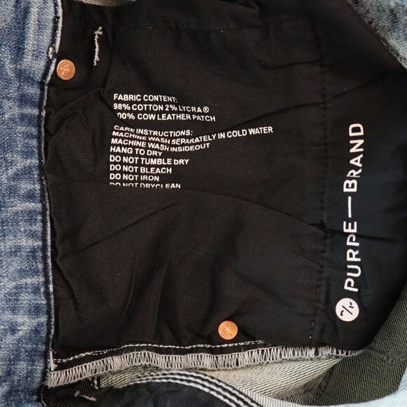 Purple Brand Indigo X-Ray Jeans with Black Foil Low Rise Skinny NWT New 34 - Picture 6 of 8